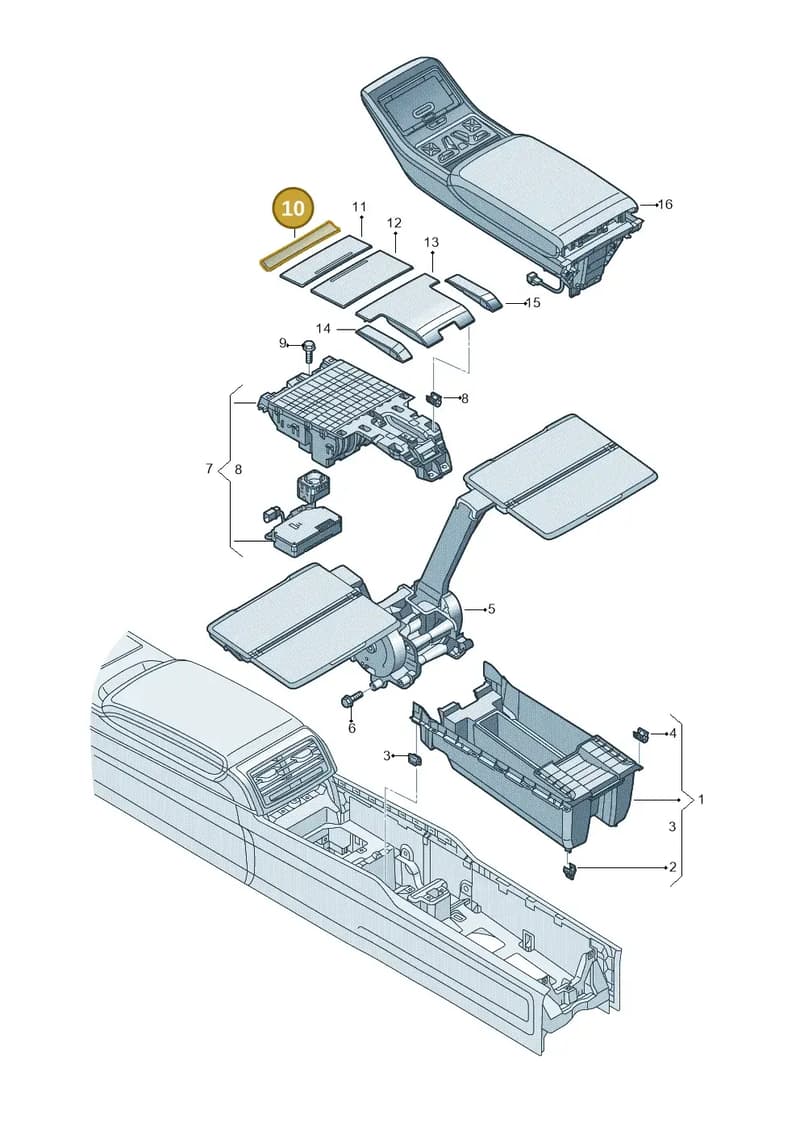 4N48867452UD — Audi A8 (2017-2025) diagram 838863550, position 10
