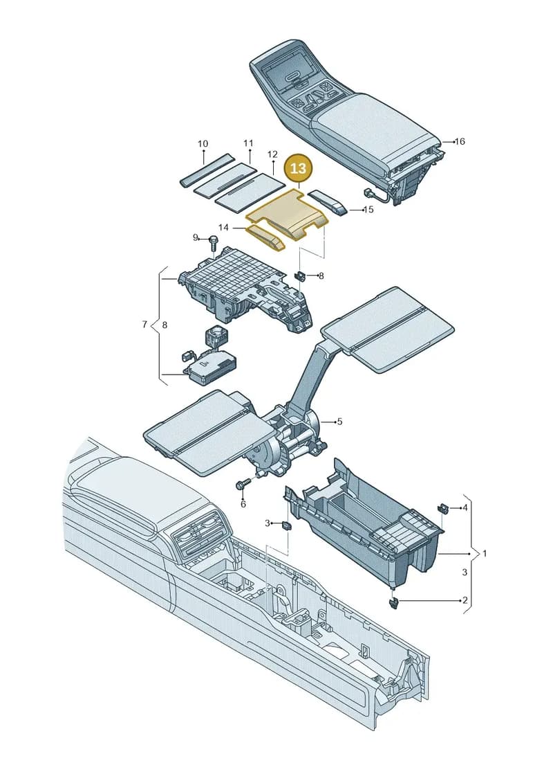 4N4886746A2UD — Audi A8 (2017-2025) diagram 838863550, position 13
