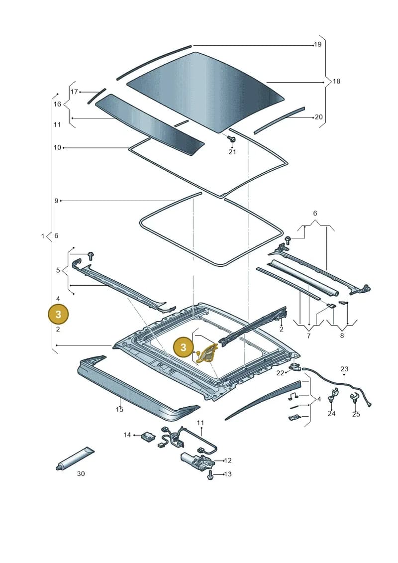 4N4898173 — Audi A8 (2017-2025) diagram 838877000, position 3