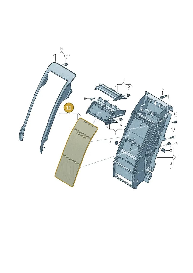 4N4898562F2VY — Audi A8 (2017-2025) diagram 838863650, position 11