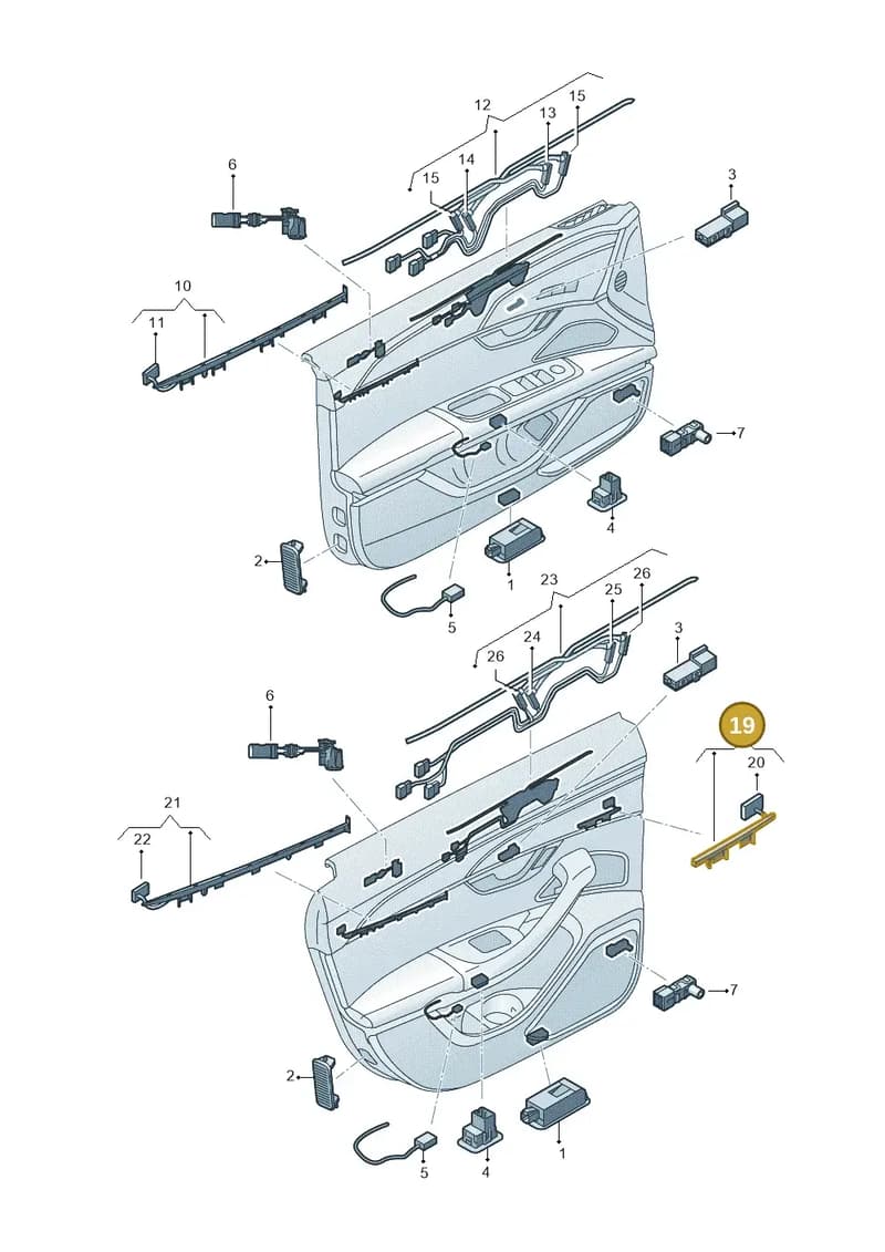 4N4947263 — Audi A8 (2017-2025) diagram 838947140, position 19