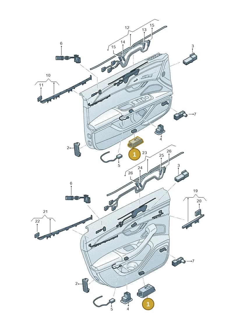 4N5947415 — Audi A8 (2017-2025) diagram 838947140, position 1
