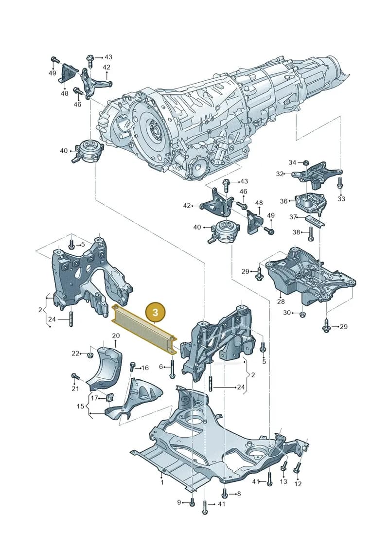 4N6399251A — Audi A8 (2017-2025) diagram 838399400, position 3