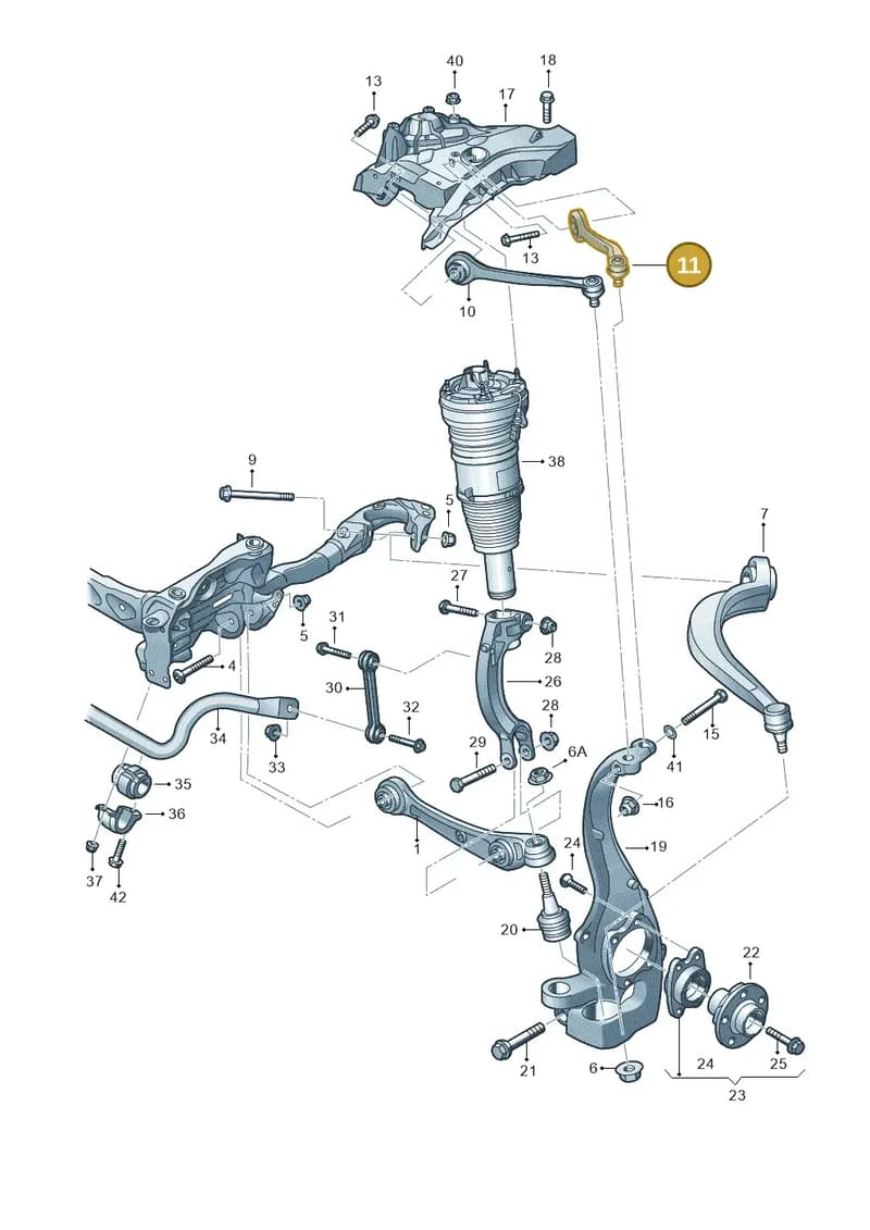 4N6407510D — Audi A8 (2017-2025) diagram 696407000, position 11