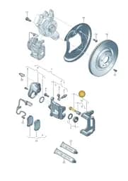4N6615426 Audi Brake Carrier with Padding Retaining Pin