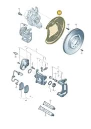 4N6615612 Audi Cover Plate for Brake Disc