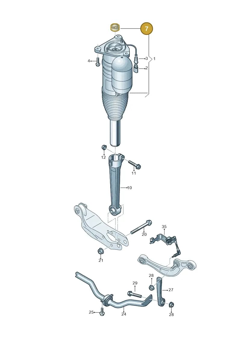 4N6698353 — Audi A8 (2017-2025) diagram 838511050, position 7