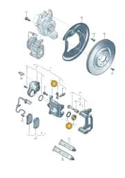 4N6698671 Audi Set of Gaskets for Brake Caliper Housing