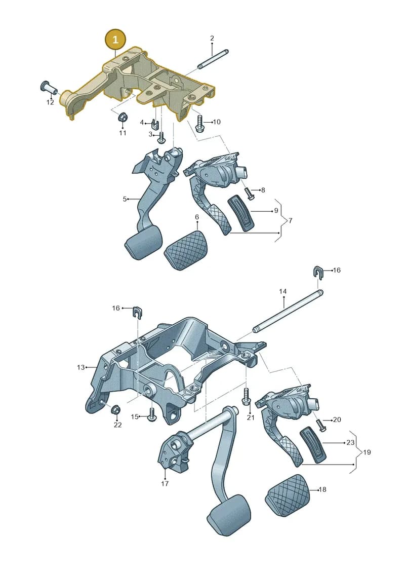 4N6723117 — Audi A8 (2017-2025) diagram 838723250, position 1