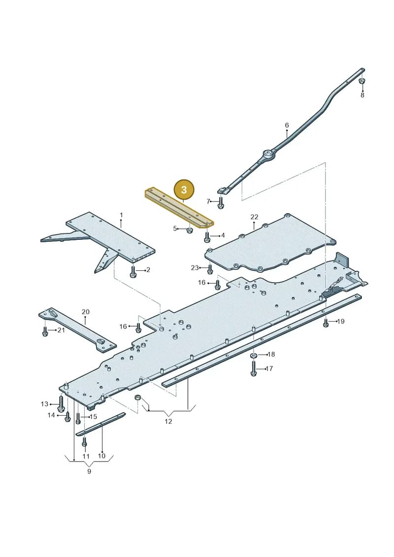 4N6803801 — Audi A8 (2017-2025) diagram 838825000, position 3