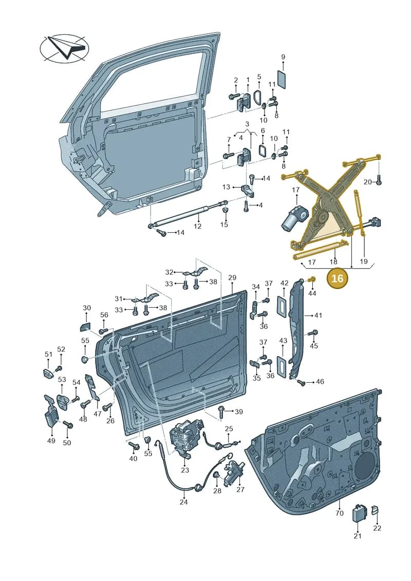 4N6837398 — Audi A8 (2017-2025) diagram 838833000, position 16