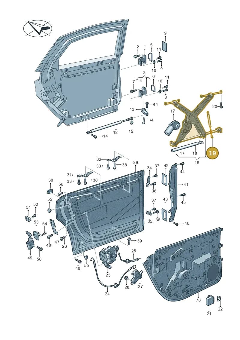 4N6837813A — Audi A8 (2017-2025) diagram 838833000, position 19