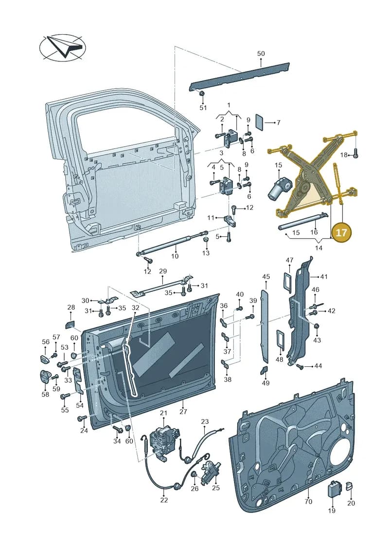 4N6837813A — Audi A8 (2017-2025) diagram 838831000, position 17