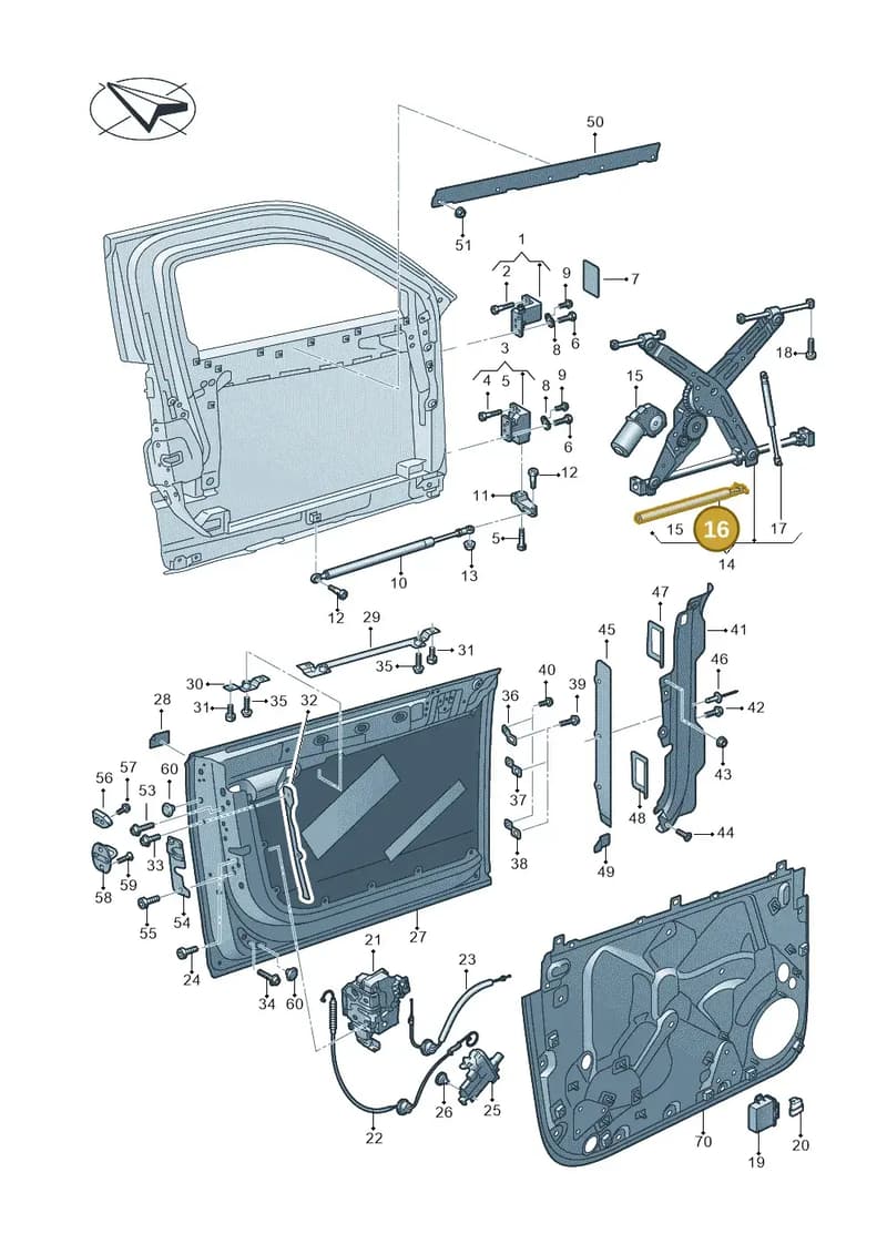 4N6837845A — Audi A8 (2017-2025) diagram 838831000, position 16