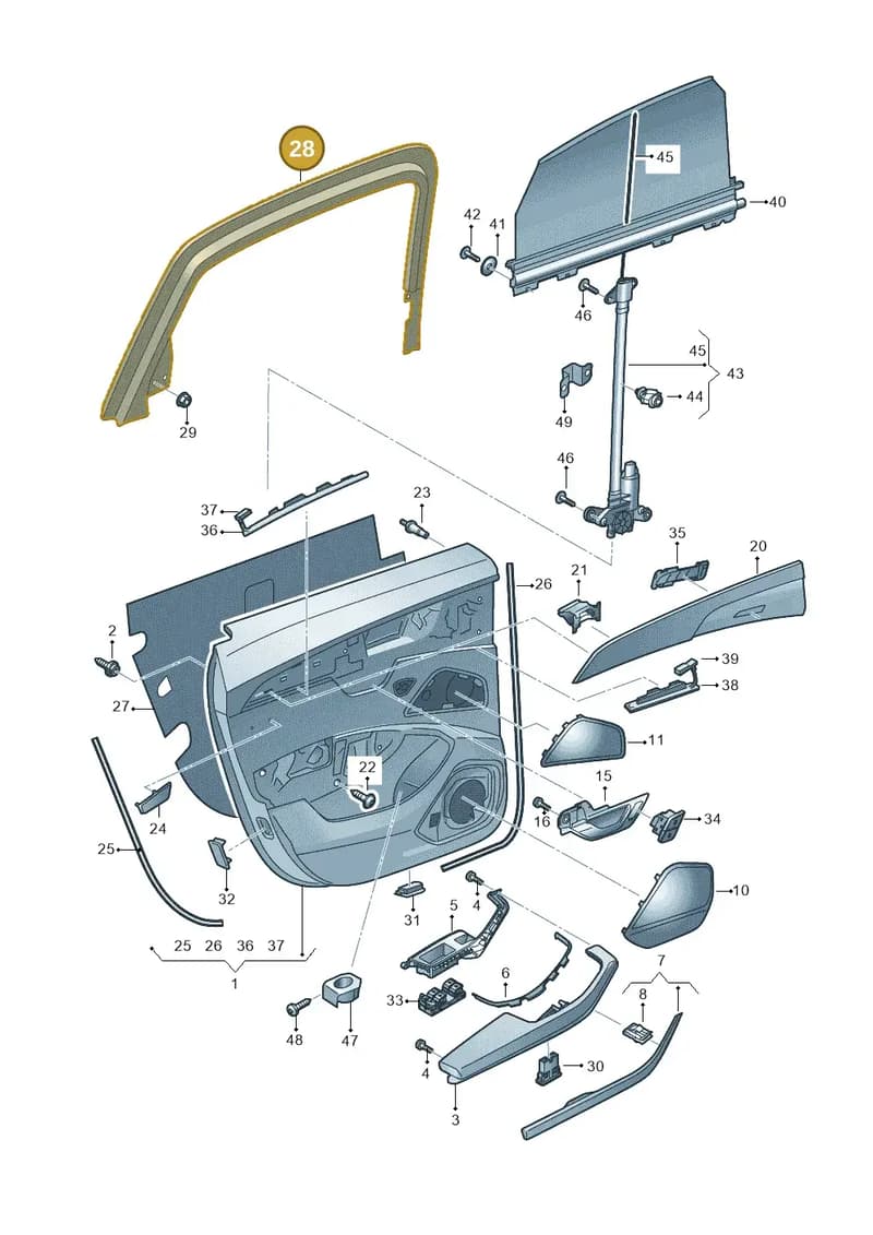 4N6839909 — Audi A8 (2017-2025) diagram 838867420, position 28