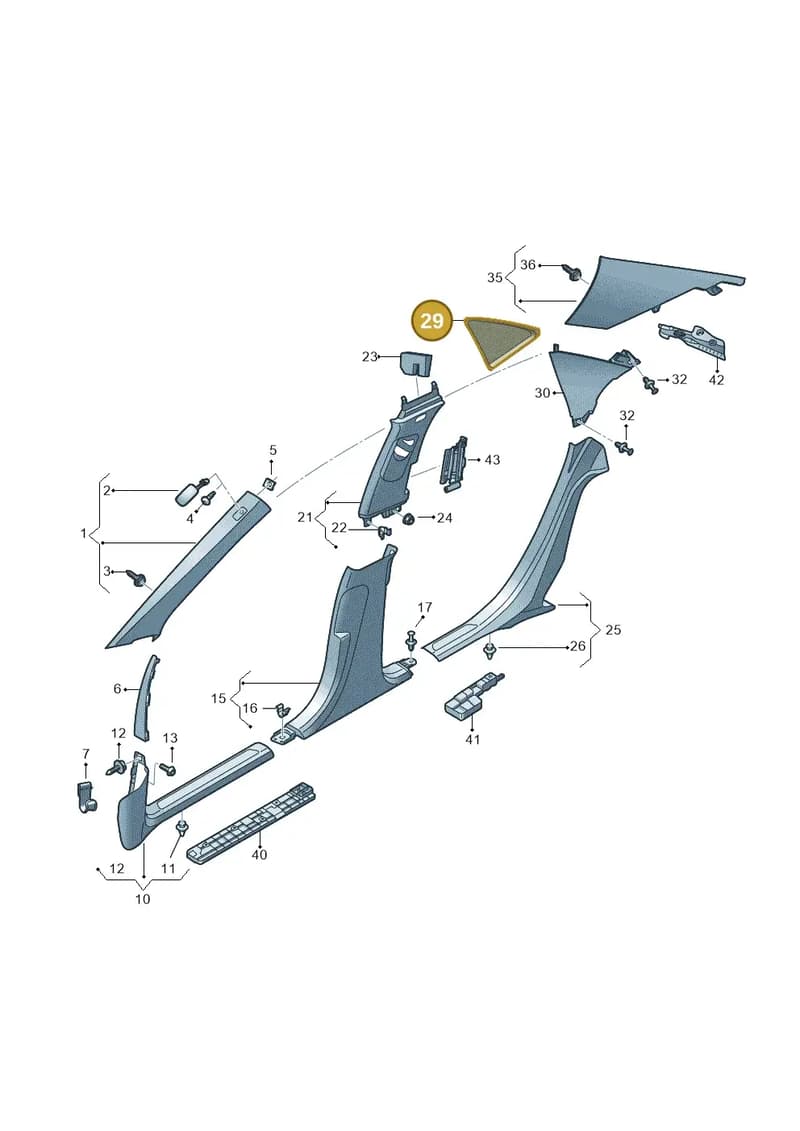 4N6853343 — Audi A8 (2017-2025) diagram 838867660, position 29