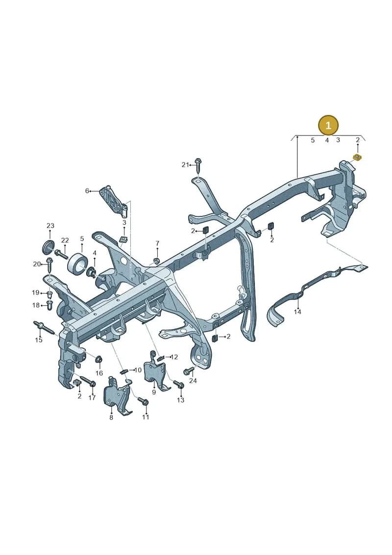 4N6857017 — Audi A8 (2017-2025) diagram 838857000, position 1
