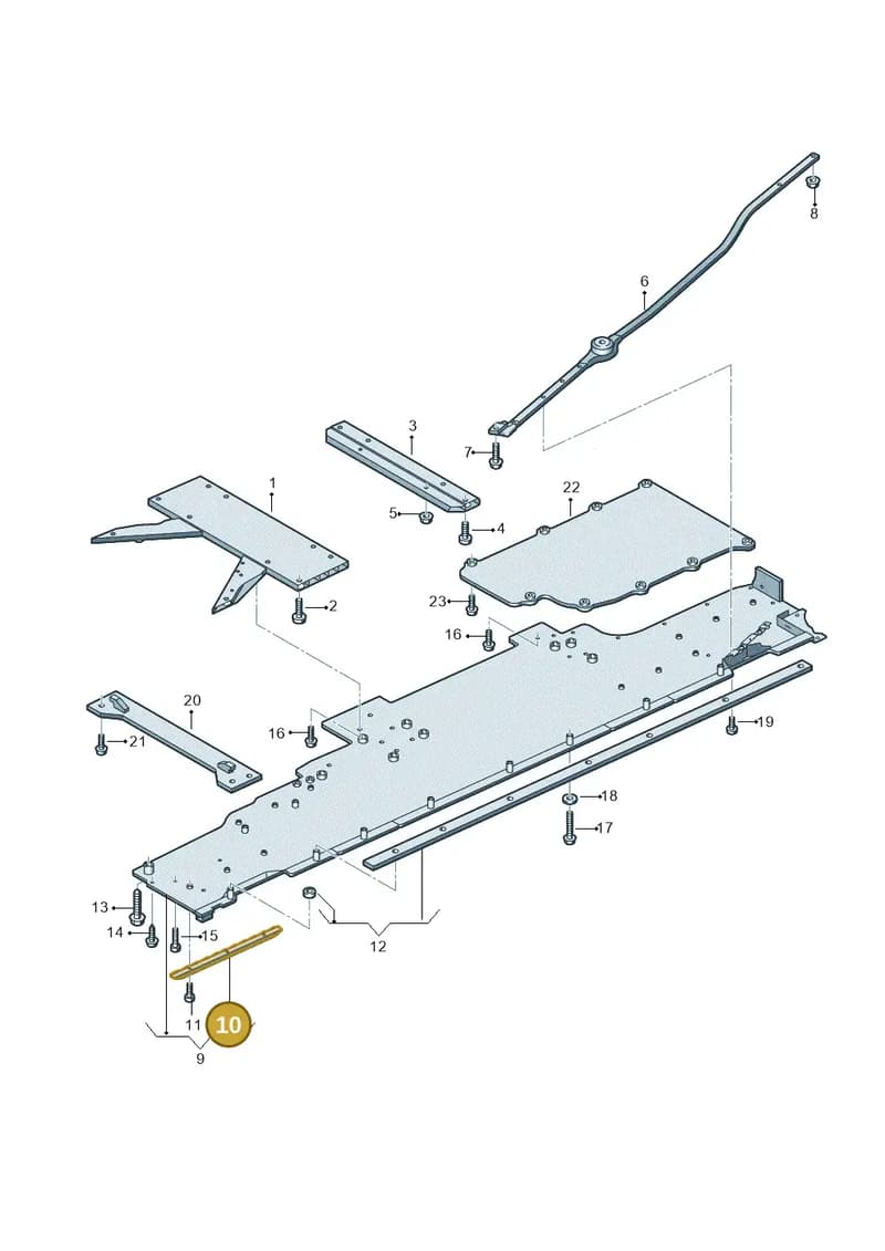 4N6861589A — Audi A8 (2017-2025) diagram 838825000, position 10