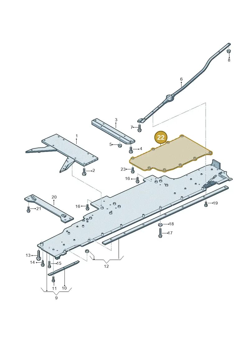 4N6861817 — Audi A8 (2017-2025) diagram 838825000, position 22