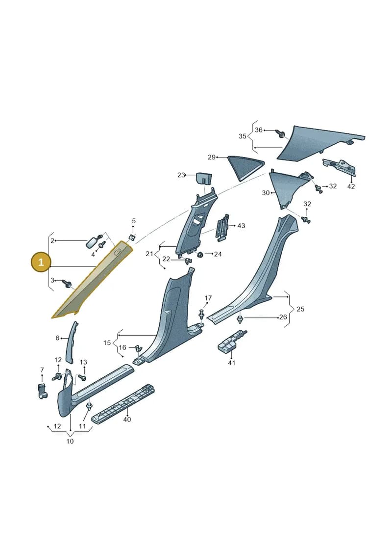 4N686723325M — Audi A8 (2017-2025) diagram 838867660, position 1