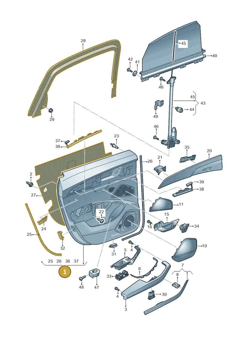 4N6867304VUA — Audi A8 (2017-2025) diagram 838867420, position 1