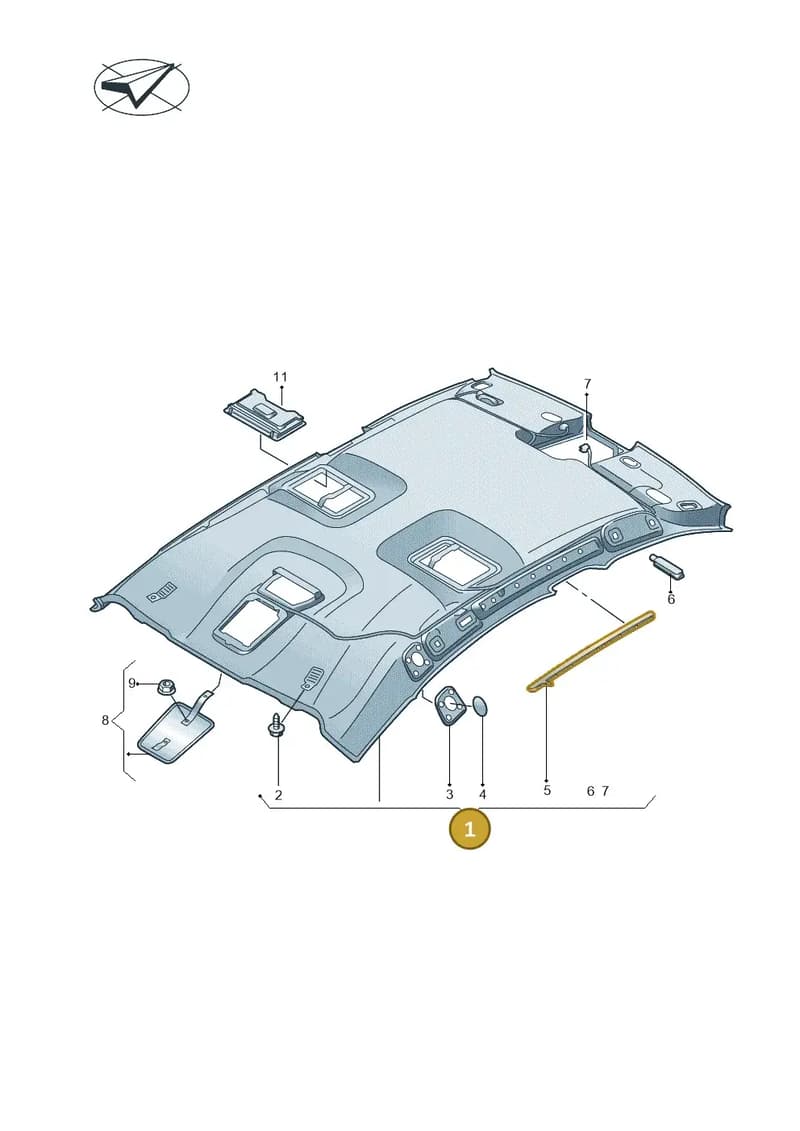 4N6867505A2HI — Audi A8 (2017-2025) diagram 838867570, position 1