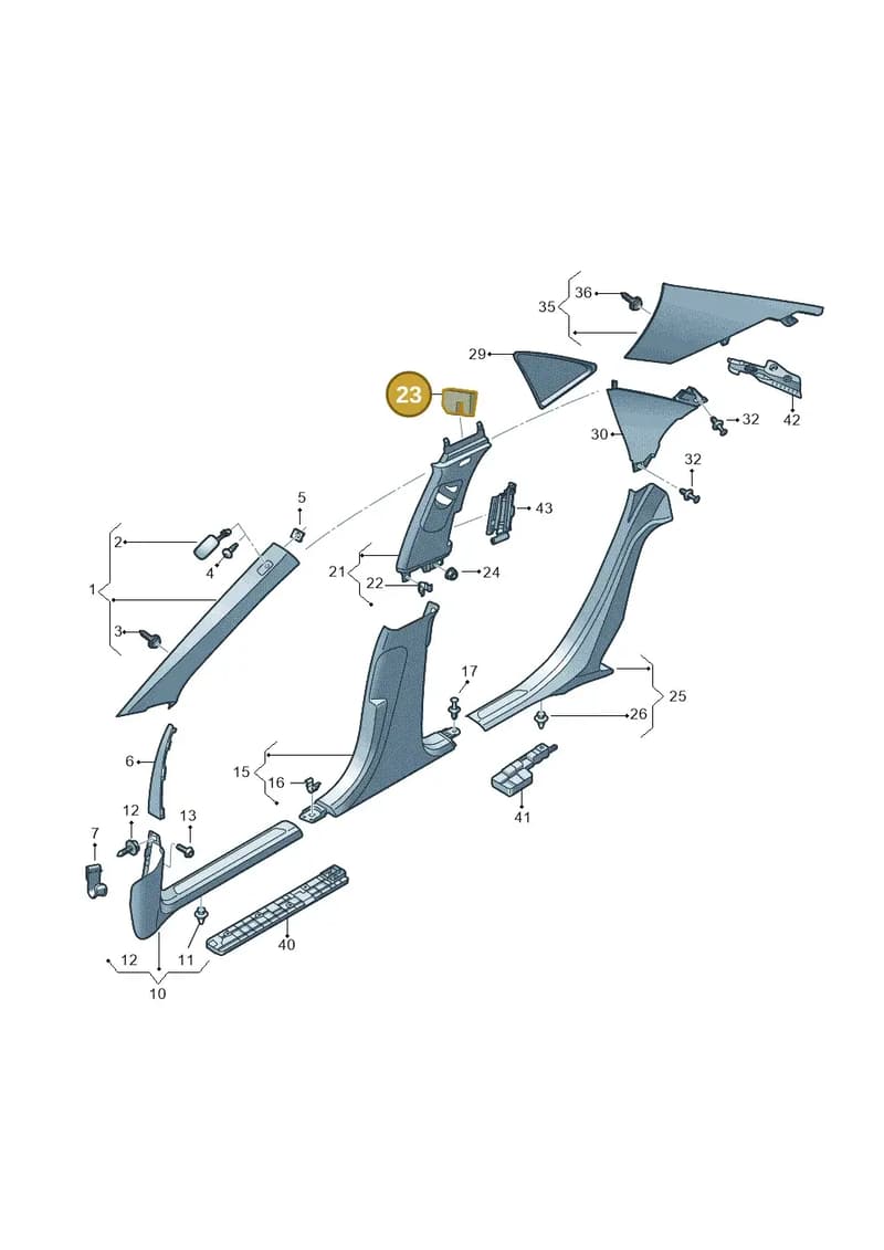 4N6868831 — Audi A8 (2017-2025) diagram 838867660, position 23
