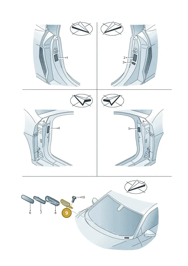 4S0000302D — Audi R8 Spyder (2015-2024) diagram 872010150, position 9