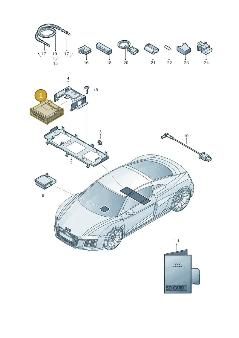 4S0035021 — Audi R8 Spyder (2015-2024) diagram 872035000, position 1
