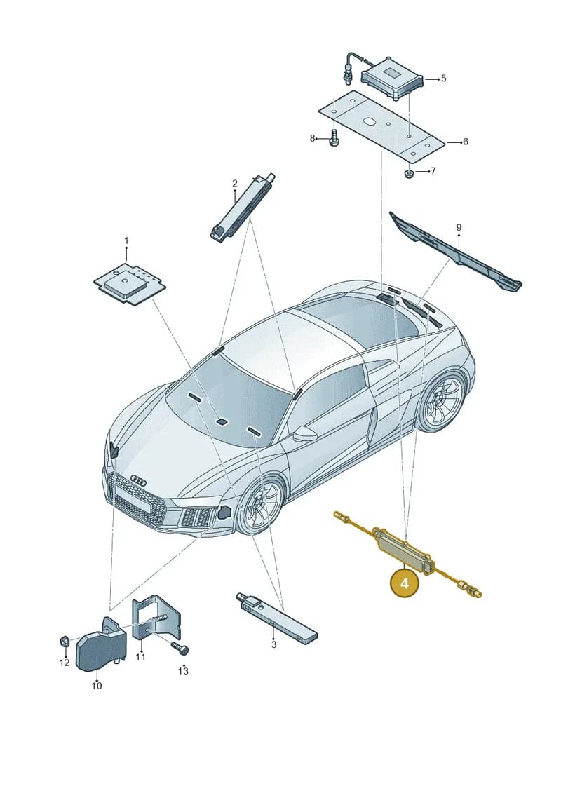 4S0035225 — Audi R8 Spyder (2015-2024) diagram 872035100, position 4