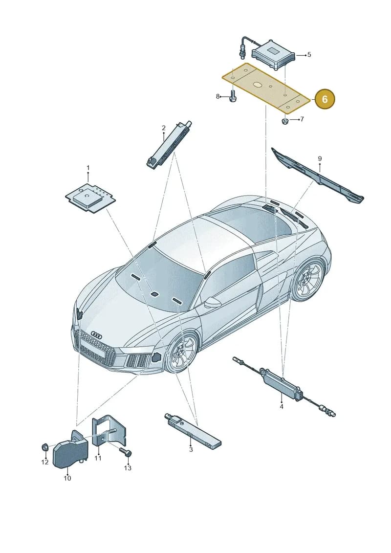 4S0035251 — Audi R8 Spyder (2015-2024) diagram 872035100, position 6