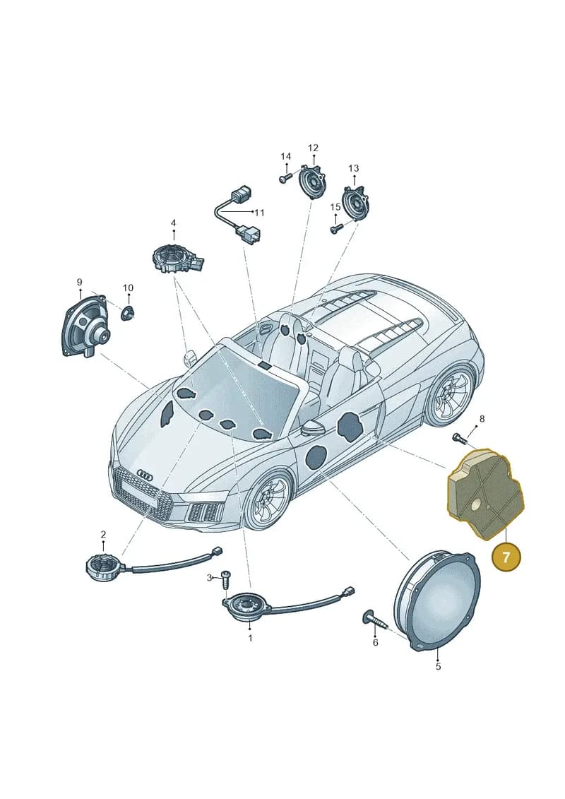 4S0035305 — Audi R8 Spyder (2015-2024) diagram 872035360, position 7