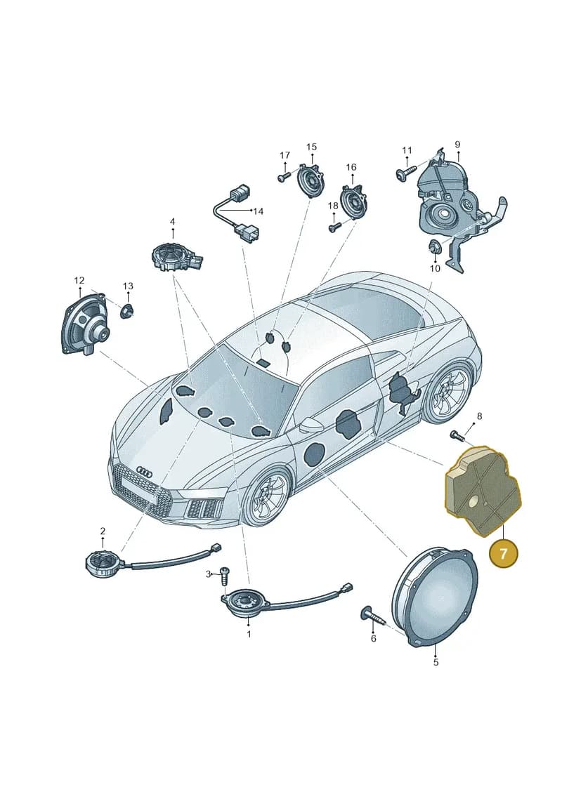 4S0035305 — Audi R8 Spyder (2015-2024) diagram 872035350, position 7