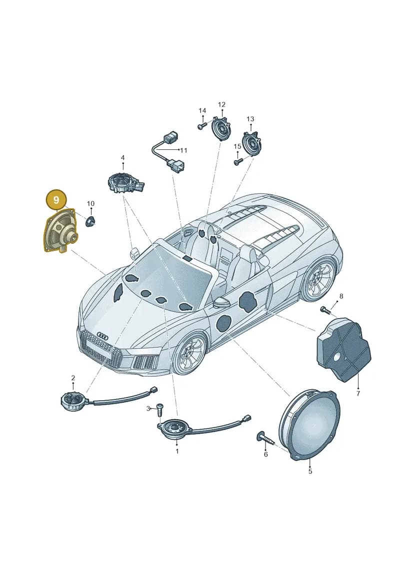 4S0035411 — Audi R8 Spyder (2015-2024) diagram 872035360, position 9