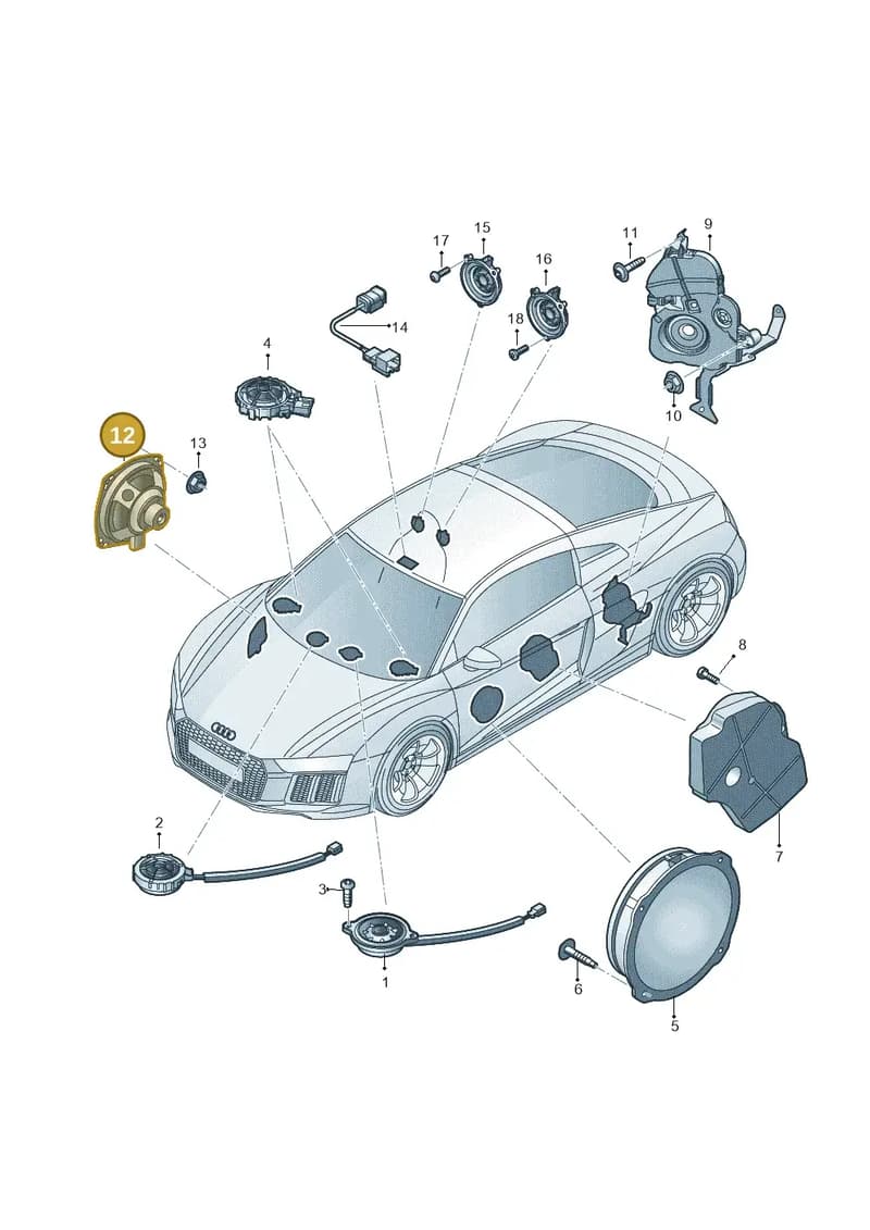 4S0035411 — Audi R8 Spyder (2015-2024) diagram 872035350, position 12