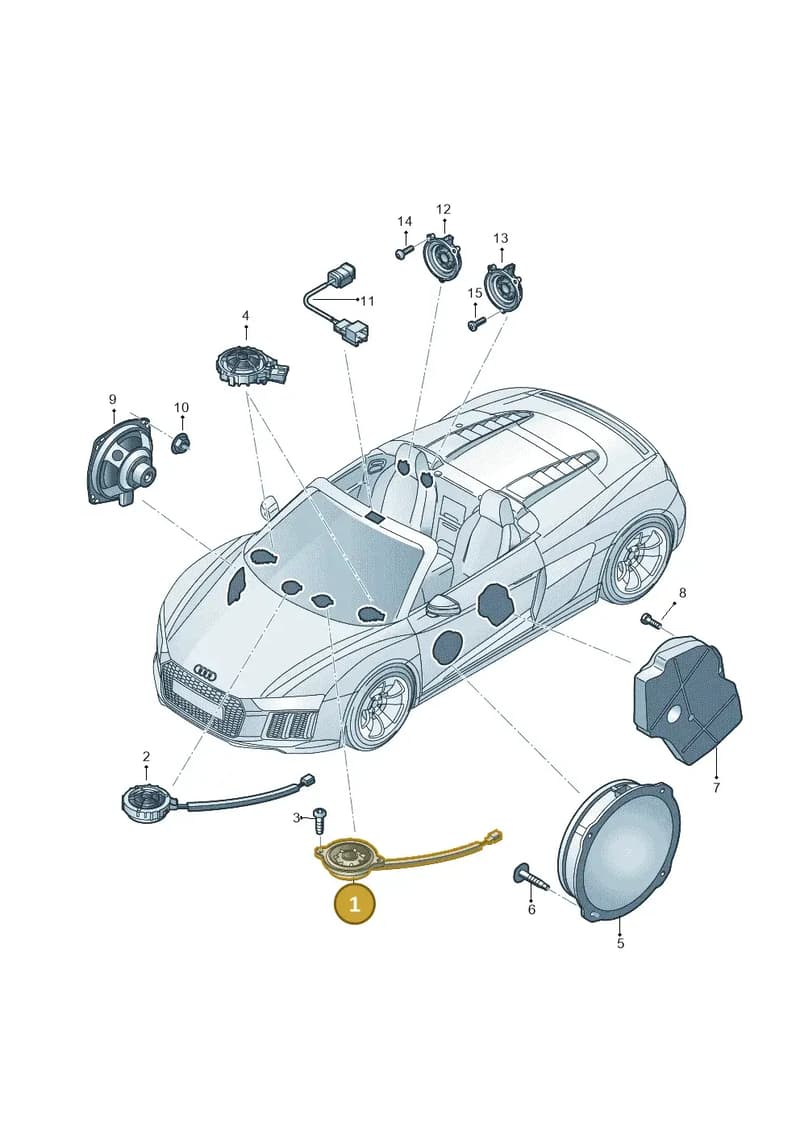 4S0035453 — Audi R8 Spyder (2015-2024) diagram 872035360, position 1