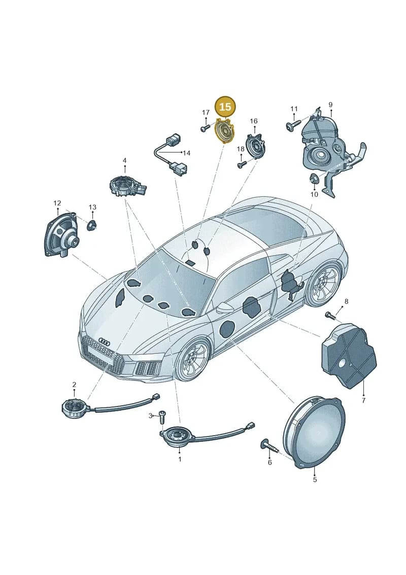 4S0035454 — Audi R8 Spyder (2015-2024) diagram 872035350, position 15