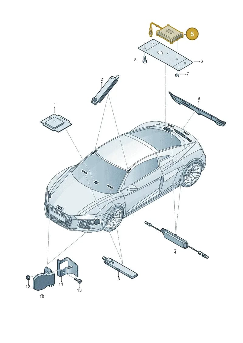 4S0035503B — Audi R8 Spyder (2015-2024) diagram 872035100, position 5