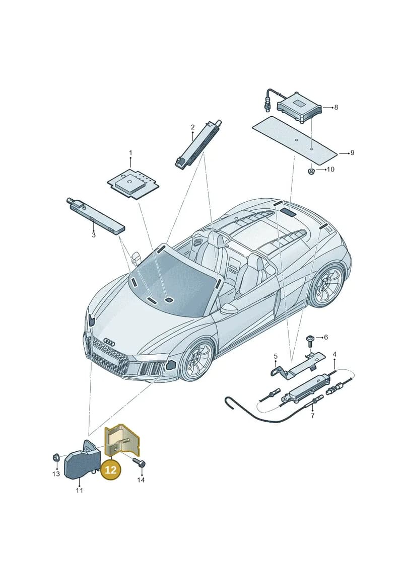 4S0035525 — Audi R8 Spyder (2015-2024) diagram 872035150, position 12