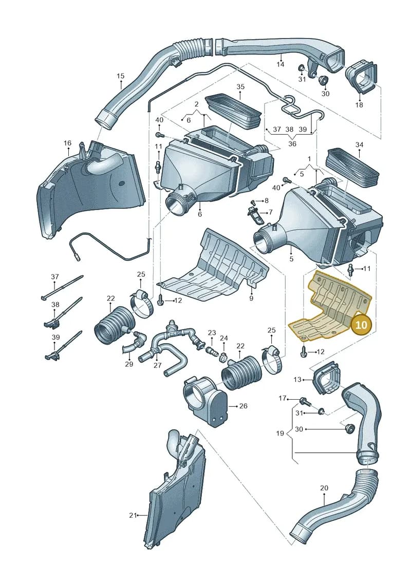 4S0115339D — Audi R8 Spyder (2015-2024) diagram 872133019, position 10
