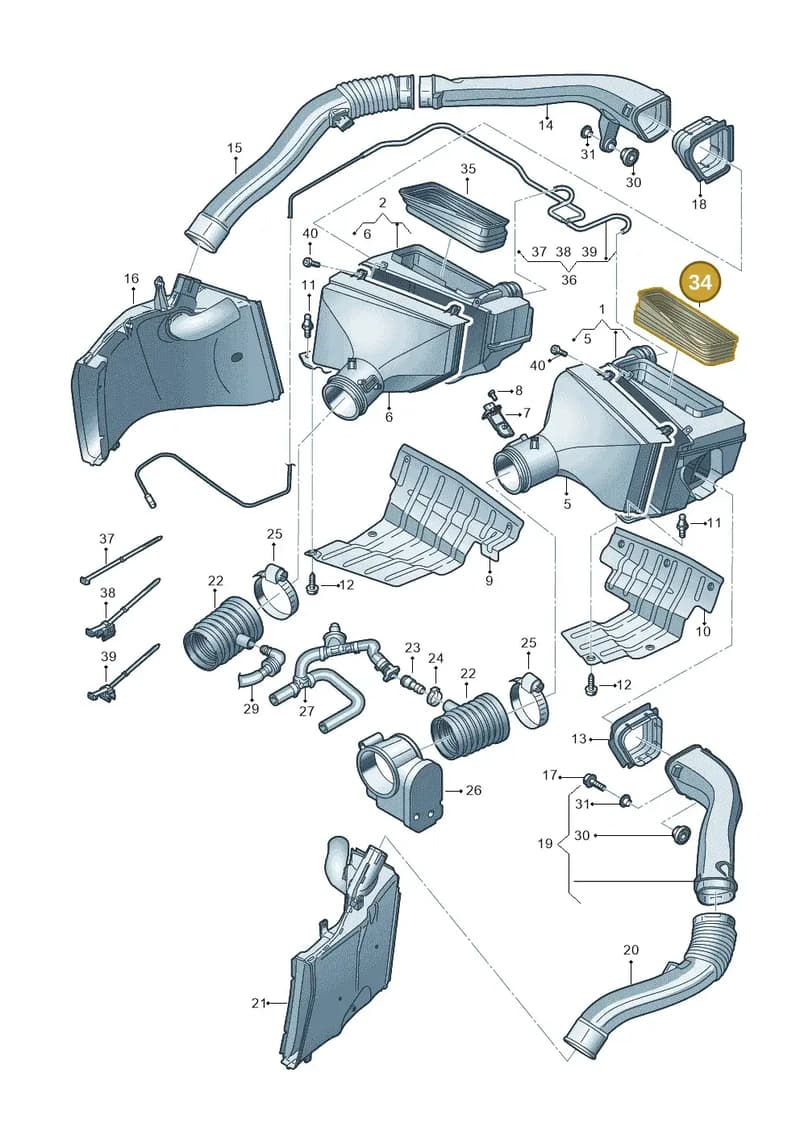 4S0128535C — Audi R8 Spyder (2015-2024) diagram 872133019, position 34