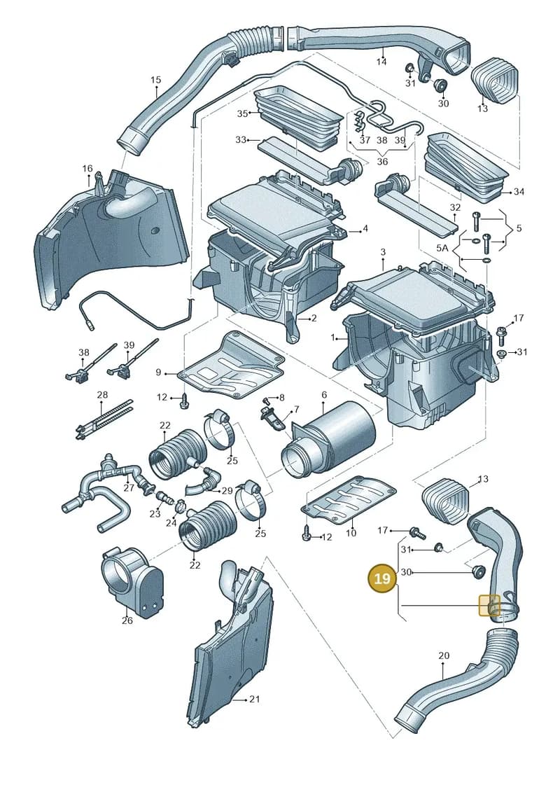 4S0129519J — Audi R8 Spyder (2015-2024) diagram 872133200, position 19