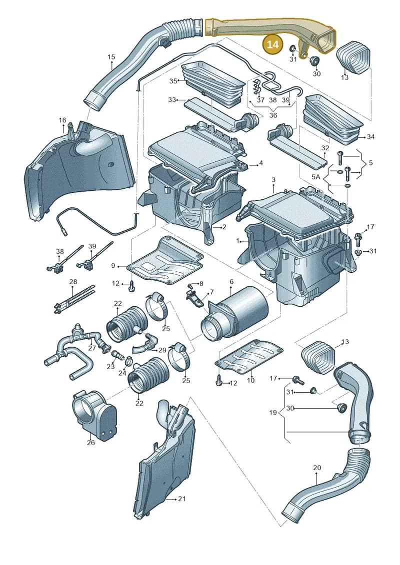 4S0129520J — Audi R8 Spyder (2015-2024) diagram 872133200, position 14