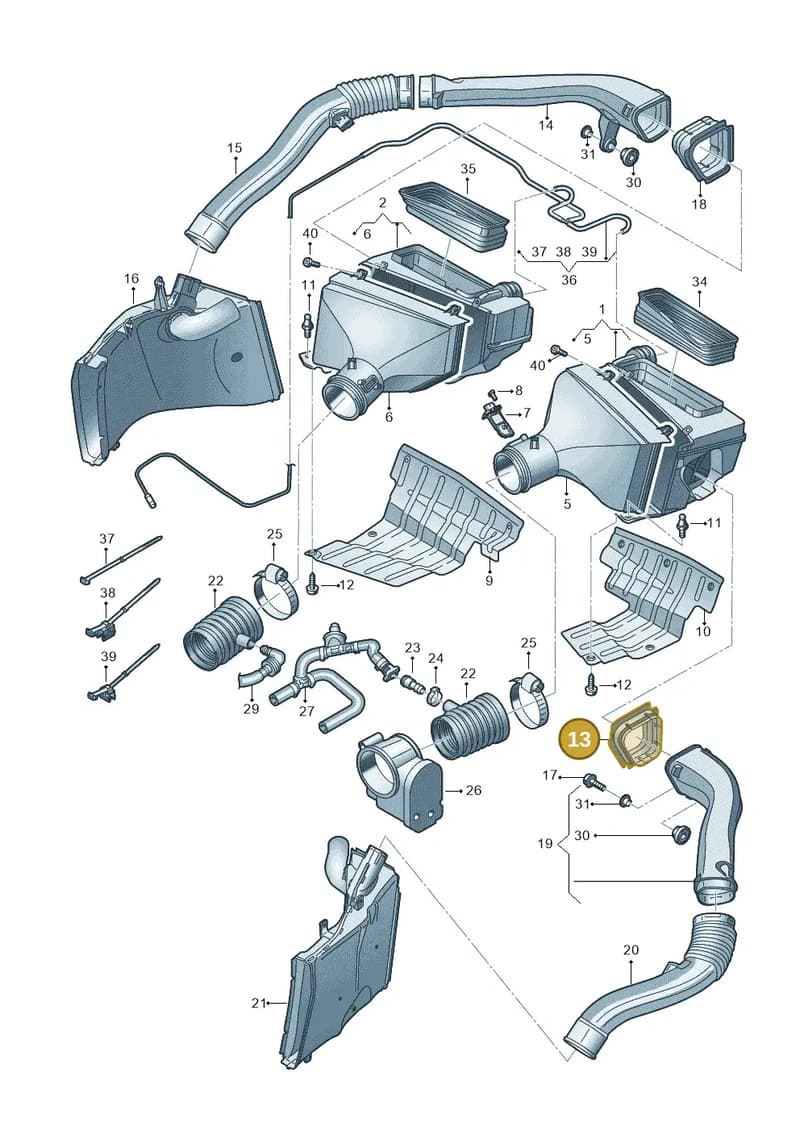4S0129555A — Audi R8 Spyder (2015-2024) diagram 872133019, position 13
