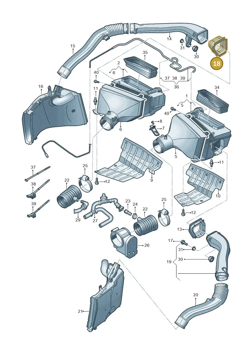 4S0129556A — Audi R8 Spyder (2015-2024) diagram 872133019, position 18
