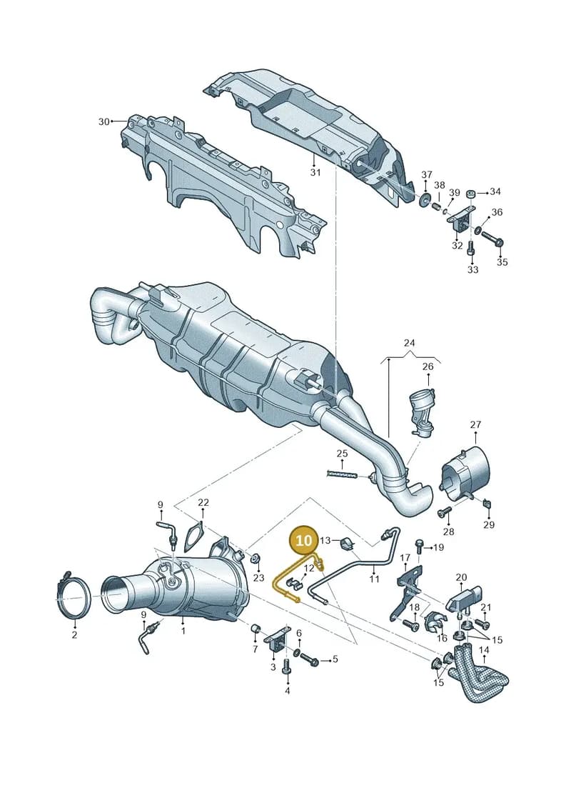 4S0131205G — Audi R8 Spyder (2015-2024) diagram 872253088, position 10