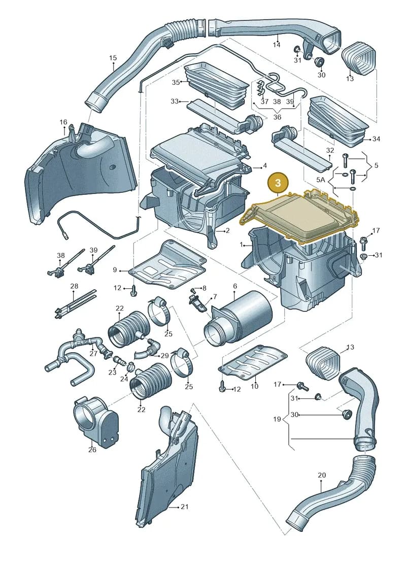 4S0133846L — Audi R8 Spyder (2015-2024) diagram 872133200, position 3