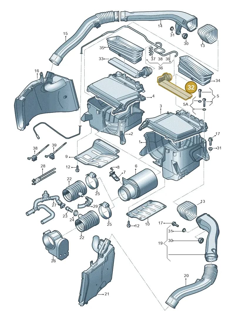 4S0133923H — Audi R8 Spyder (2015-2024) diagram 872133200, position 32