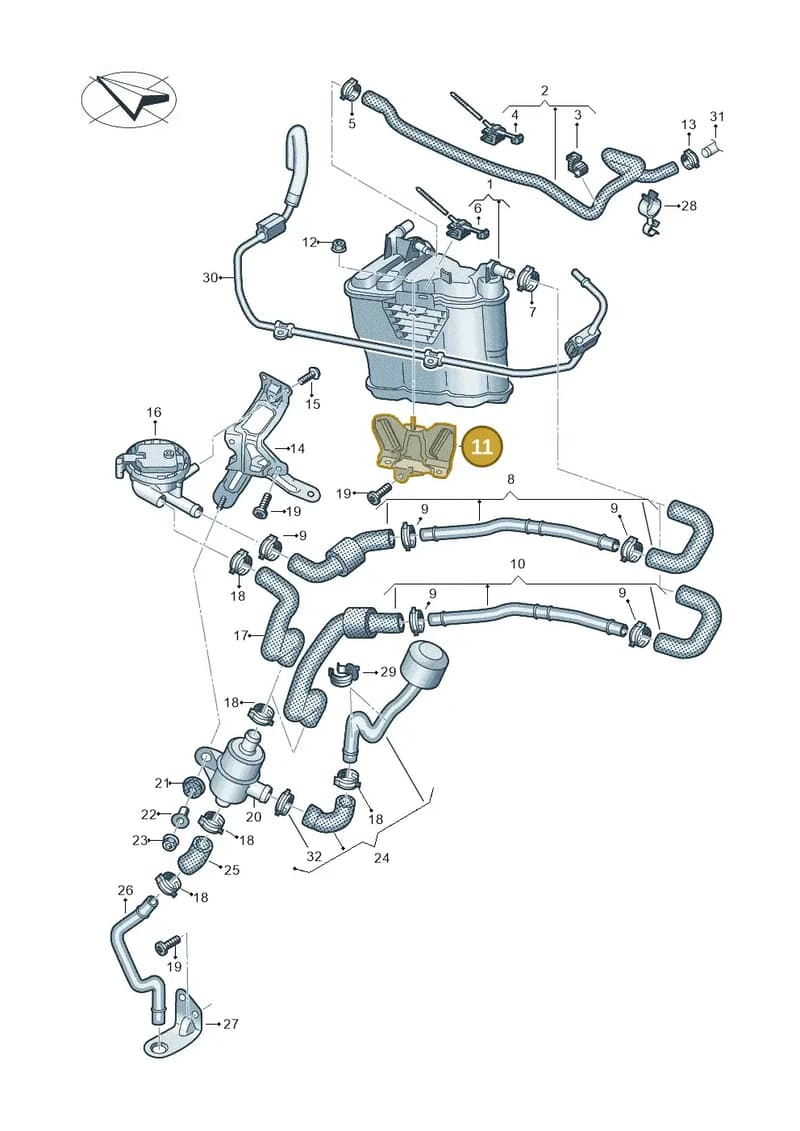 4S0201187E — Audi R8 Spyder (2015-2024) diagram 872201800, position 11