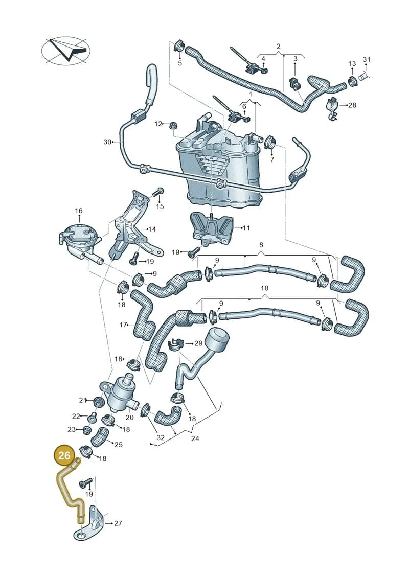 4S0201411G — Audi R8 Spyder (2015-2024) diagram 872201800, position 26
